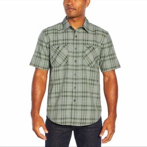 NWT Orvis Duck Green Plaid Short Sleeves Tech Shirt Size M
